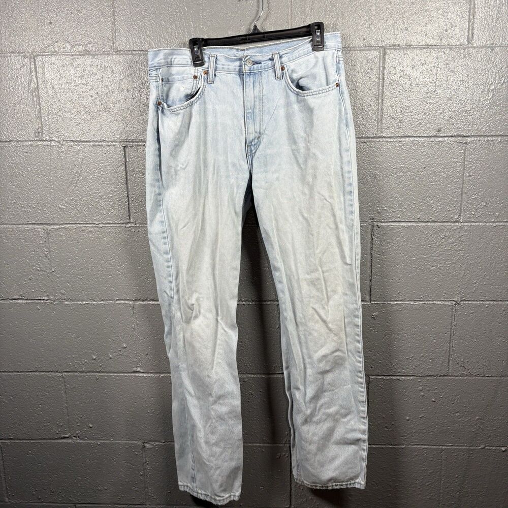 Levis 550 Jeans Mens 36x34 Relaxed Fit Light Wash Vintage Streetwear Denim